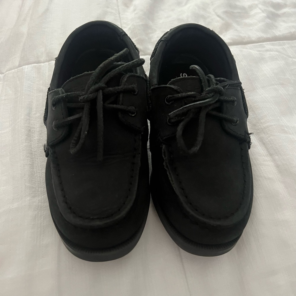 Black Sperry Top-Sider for kids